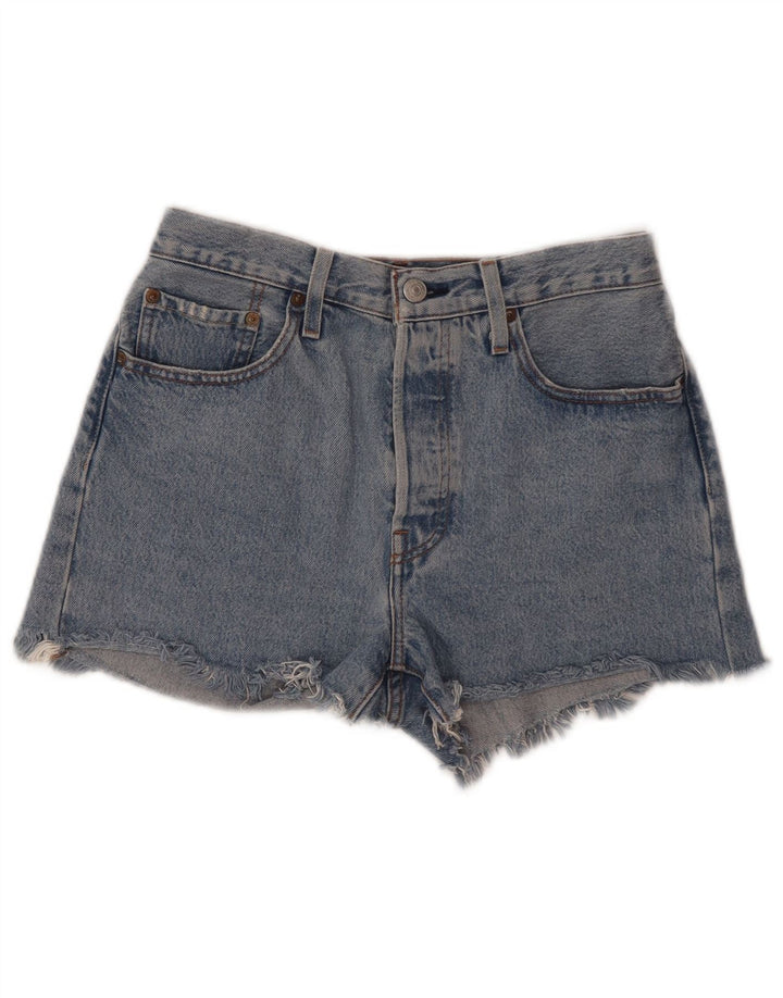 LEVI'S Mujer 501 Shorts De Mezclilla W27 Pequeño Algodón Azul