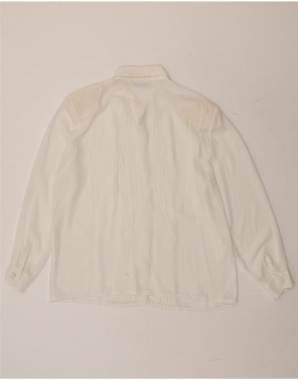 Alfred Dunner Blusa transparente para mujer UK 40 Grande Blanco