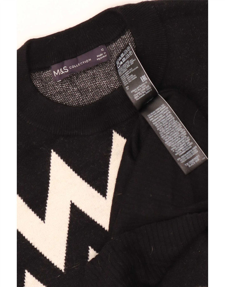 Marks & Spencer - Jersey de cuello redondo para mujer, talla 40, talla M, color negro