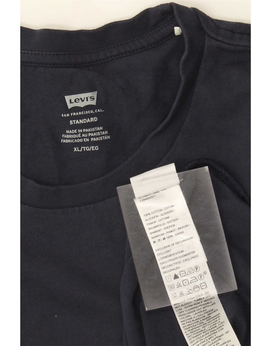 Levi's Hombre Standard Top Manga Larga XL Algodón Azul Marino