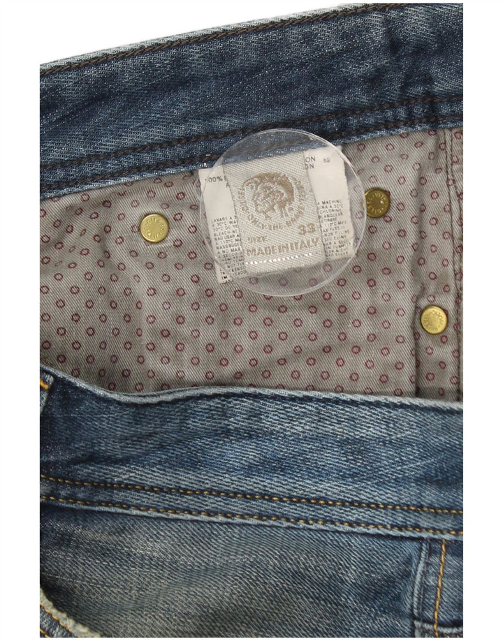 Diesel Vaqueros Rectos Hombre W33 L28 Algodón Azul