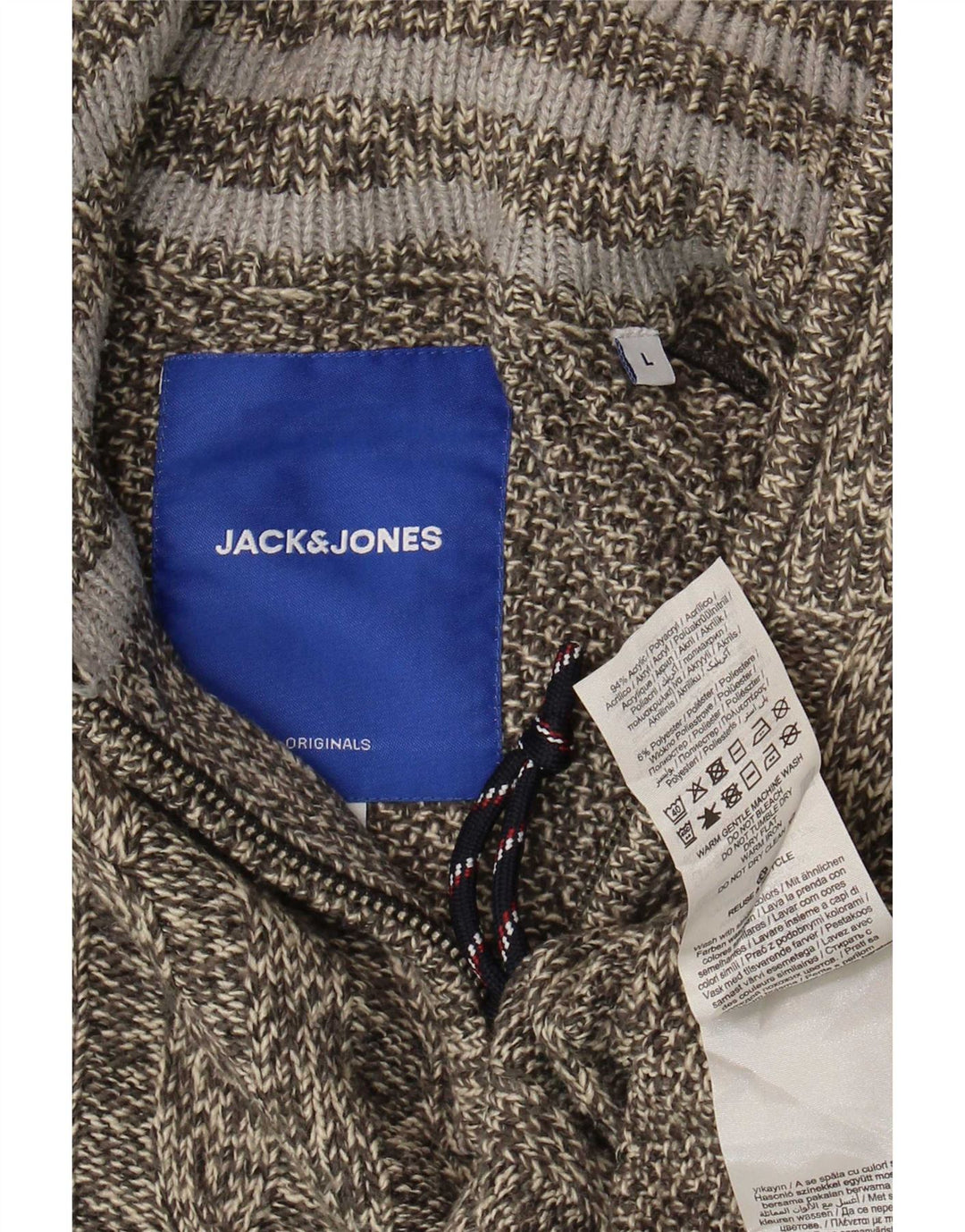 Jack & Jones Jersey De Cuello Con Cremallera Para Hombre Acrílico Moteado Gris Grande