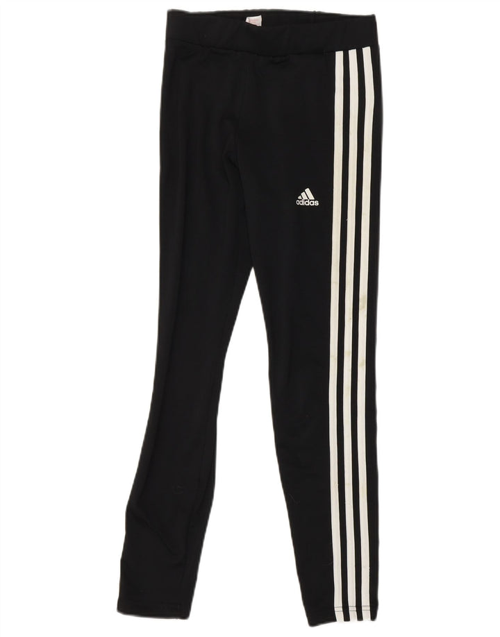 ADIDAS Girls Aeroready Leggings 11-12 Years  Black Polyester Vintage Adidas and Second-Hand Adidas from Messina Hembry 