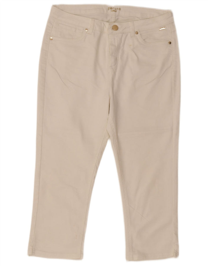 Marks & Spencer Pantalones cortos Per Una para mujer UK 40 Large W32 L21 Blanco