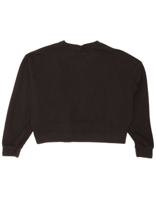 Puma Mujer Graphic Relaxed Fit Sudadera Jumper UK 40 Grande Algodón Negro
