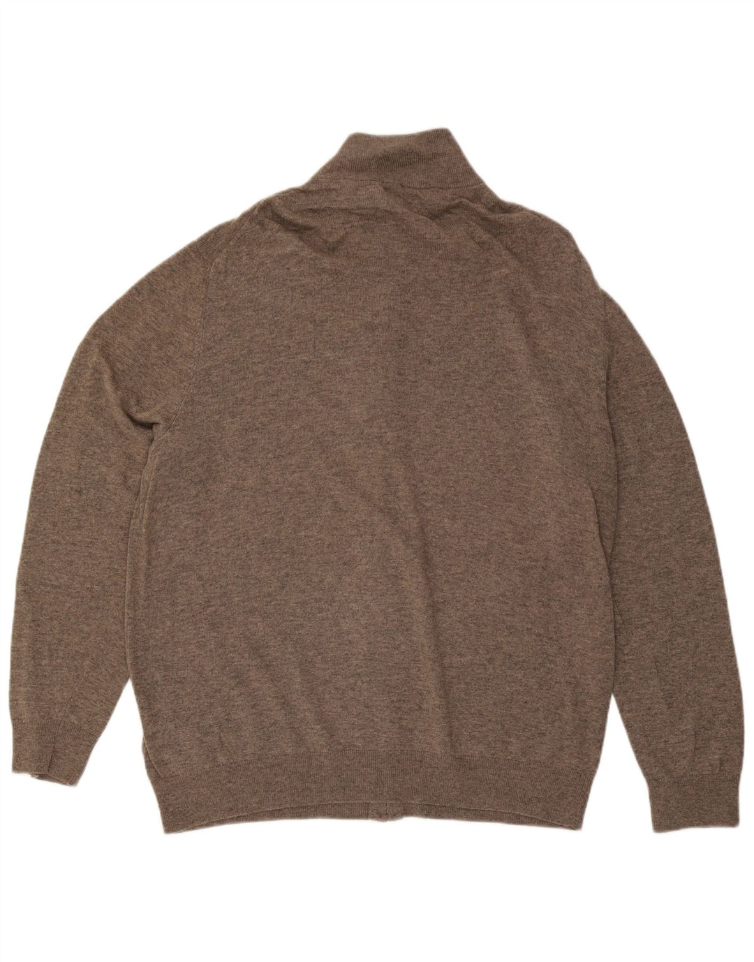 GANT Suéter tipo cárdigan para hombre 3XL Lana moteada marrón