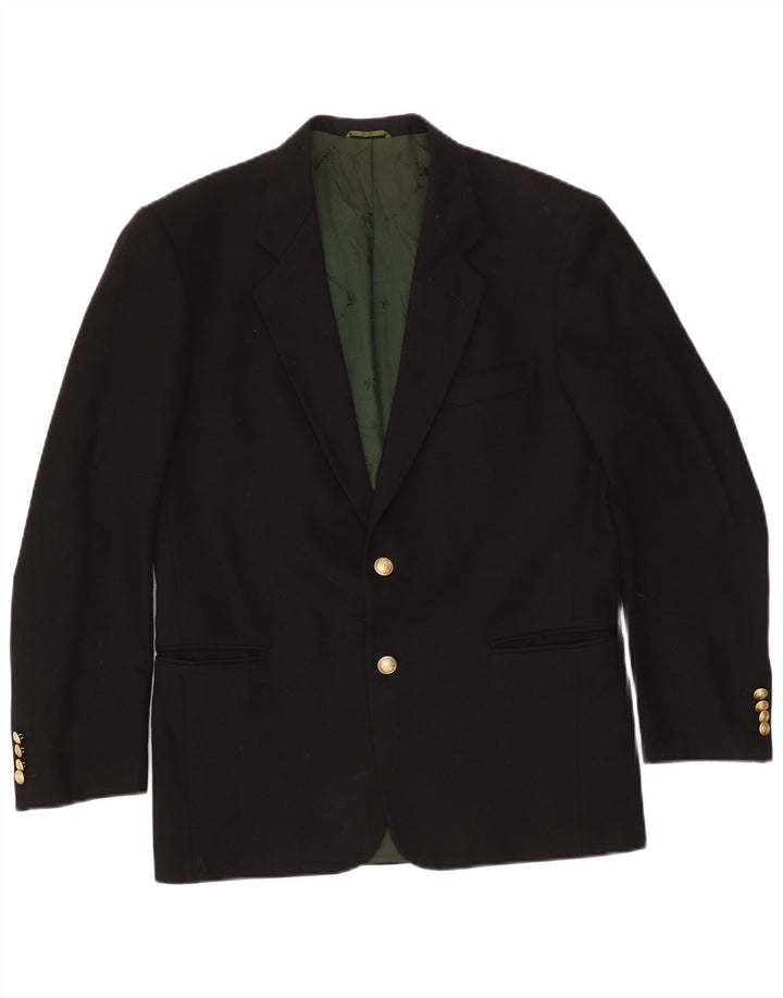 Brooksfield Chaqueta tipo blazer de 2 botones para hombre IT 48 Lana negra mediana