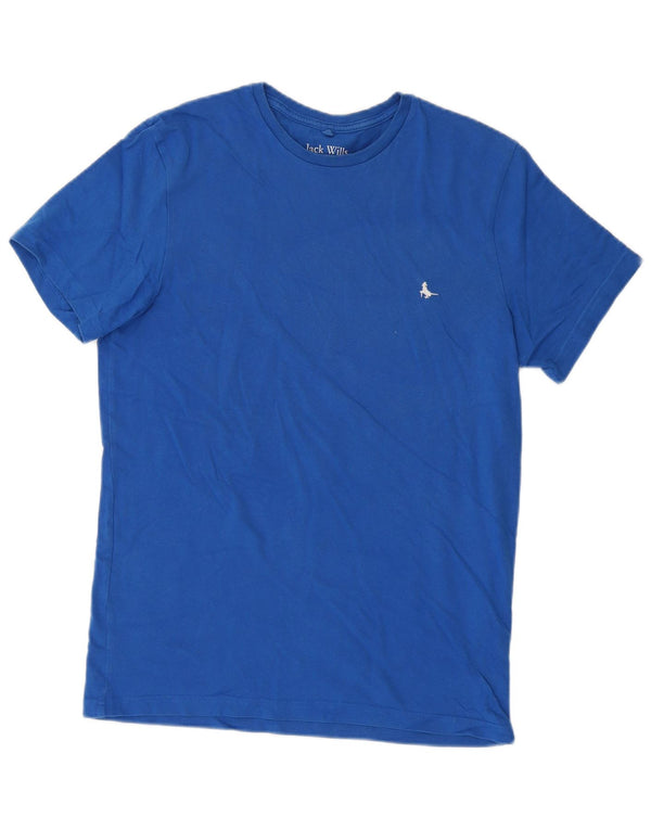 JACK WILLS Camiseta de corte clásico para hombre Top Small Blue Cotton