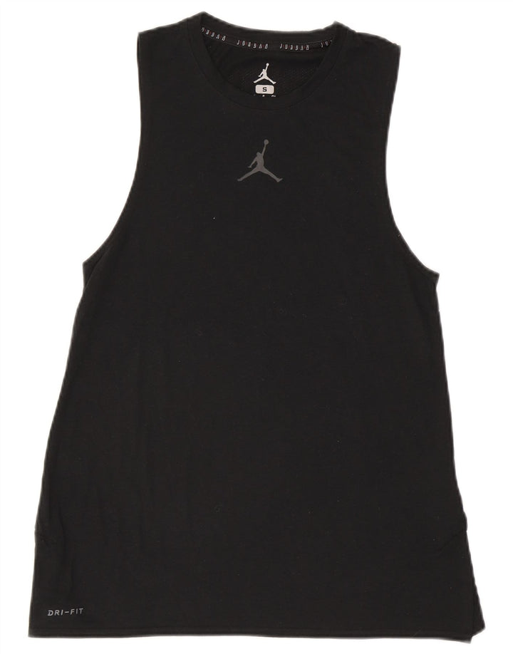 Jordan Mens Dri Fit Chaleco Top Pequeño Poliéster Negro