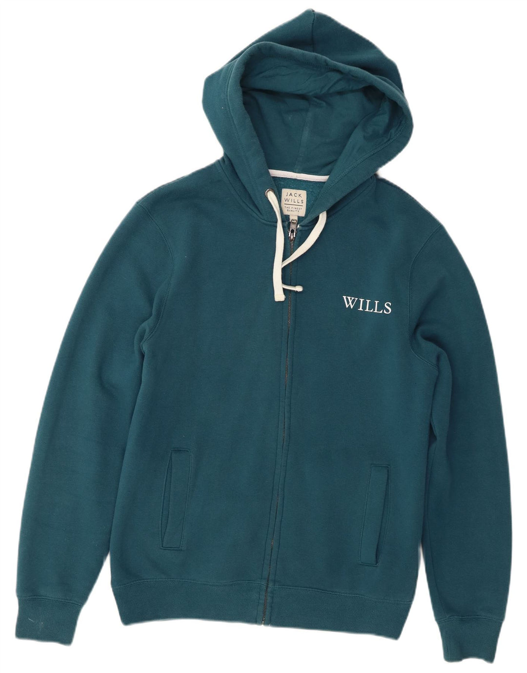 Jack Wills Sudadera con capucha y cremallera para hombre de algodón turquesa medio