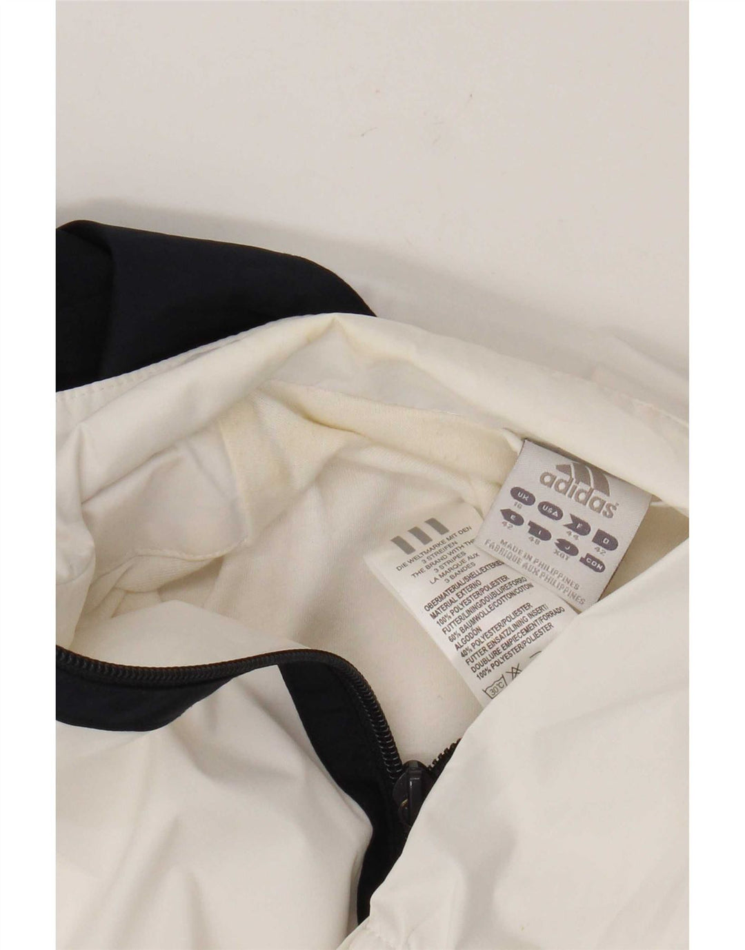 Adidas - Chaqueta de chándal para mujer, talla 40, talla grande, color blanco, poliéster