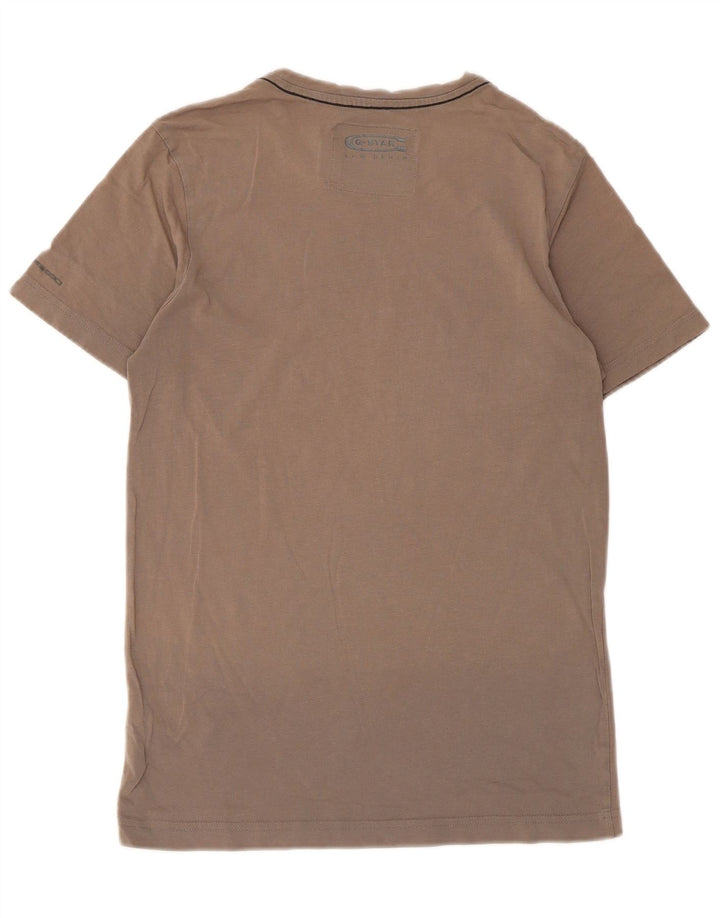 G-Star Hombre Camiseta Gráfica Top Small Marrón Algodón