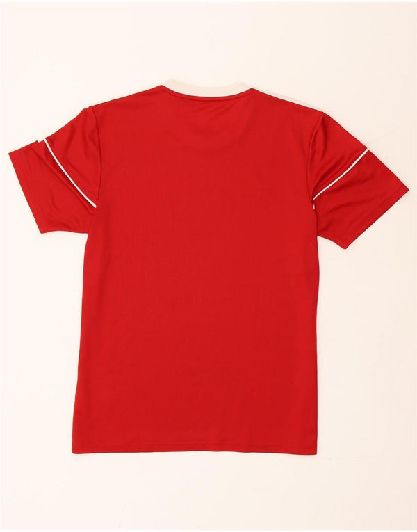 Adidas Mens Climalite Camiseta Top Pequeño Rojo Poliéster