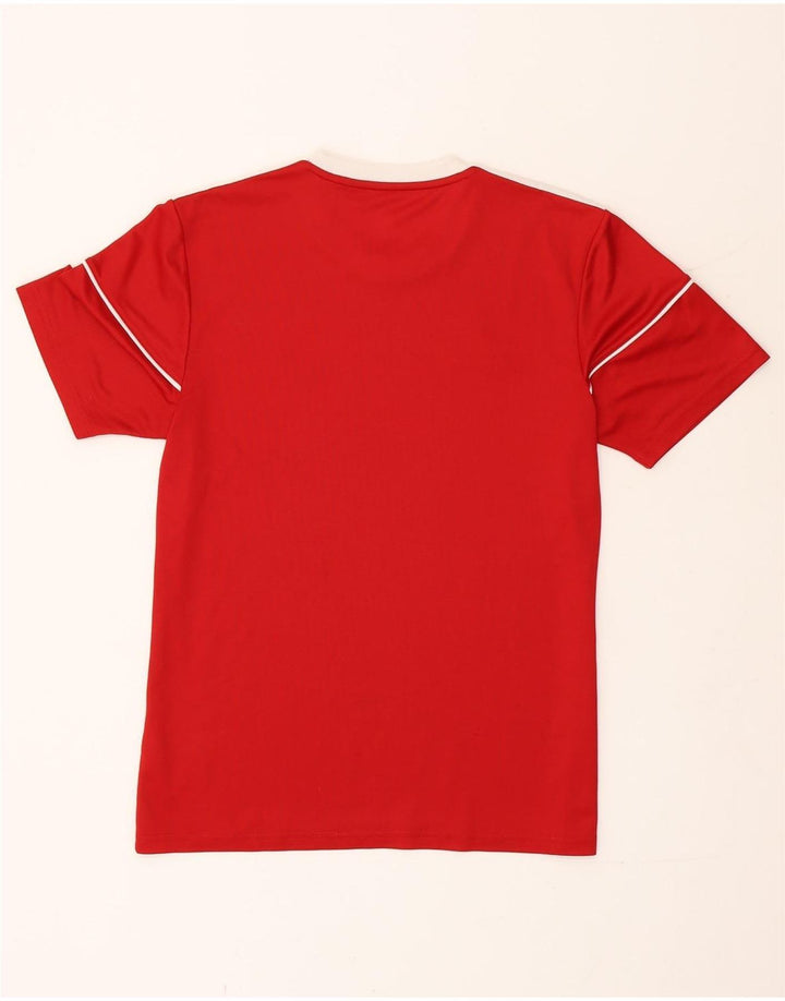Adidas Mens Climalite Camiseta Top Pequeño Rojo Poliéster