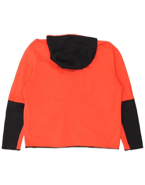 Nike Sudadera con capucha y cremallera para hombre XL Algodón rojo color block