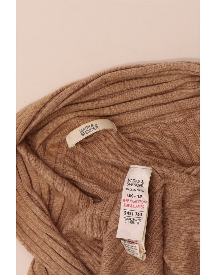 Marks & Spencer - Cárdigan asimétrico para mujer, talla 40, color marrón medio