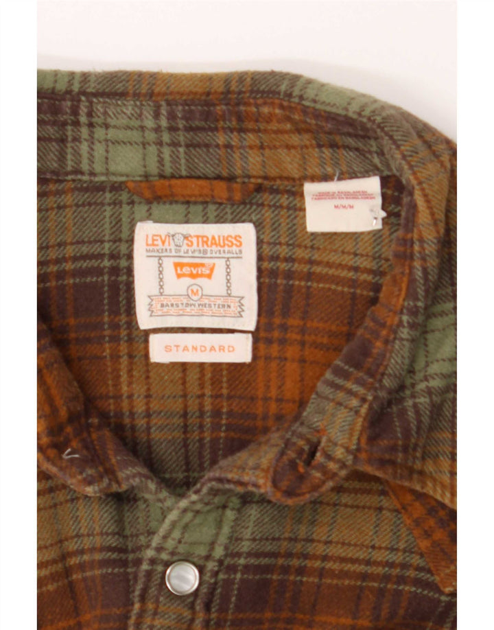Levi's Hombre Camisa De Franela De Algodón A Cuadros Marrón Medio