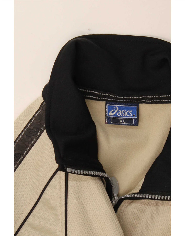 Asics Hombre Chándal Top Chaqueta XL Beige Colorblock