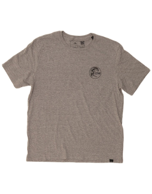 O'NEILL Camiseta gráfica de corte regular Santa Cruz para hombre Top XL gris moteado