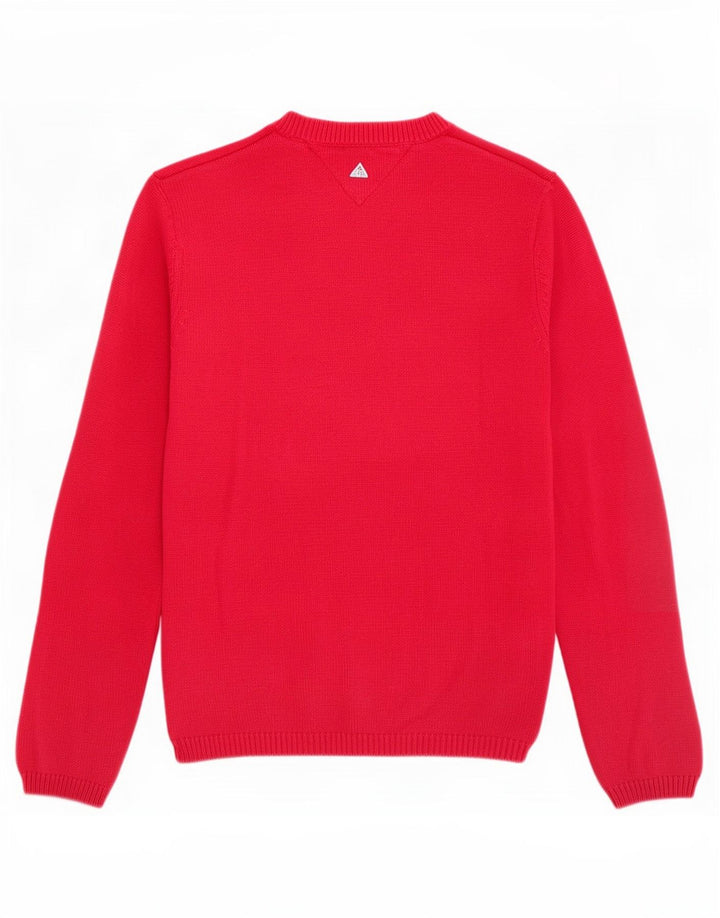 Tommy Hilfiger Jersey de cuello redondo para hombre de algodón rojo medio
