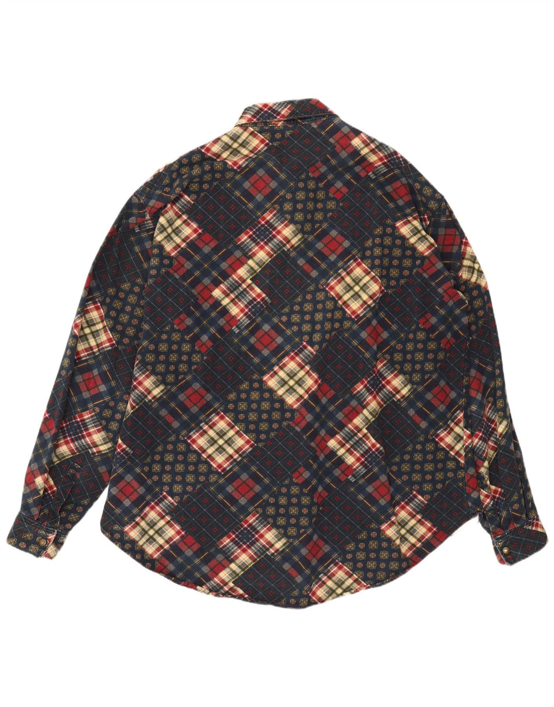 Camisa Vintage Hombre 3XL Azul Marino Patchwork