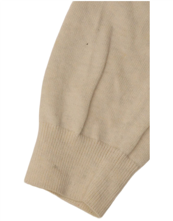 TOMMY HILFIGER Jersey con cuello y cremallera para hombre, talla grande, de algodón blanco roto