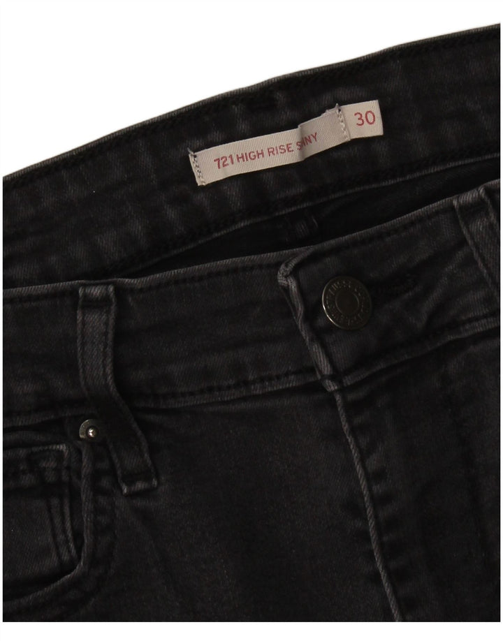 LEVI'S Vaqueros pitillo de talle alto 721 para mujer W30 L29 Negro