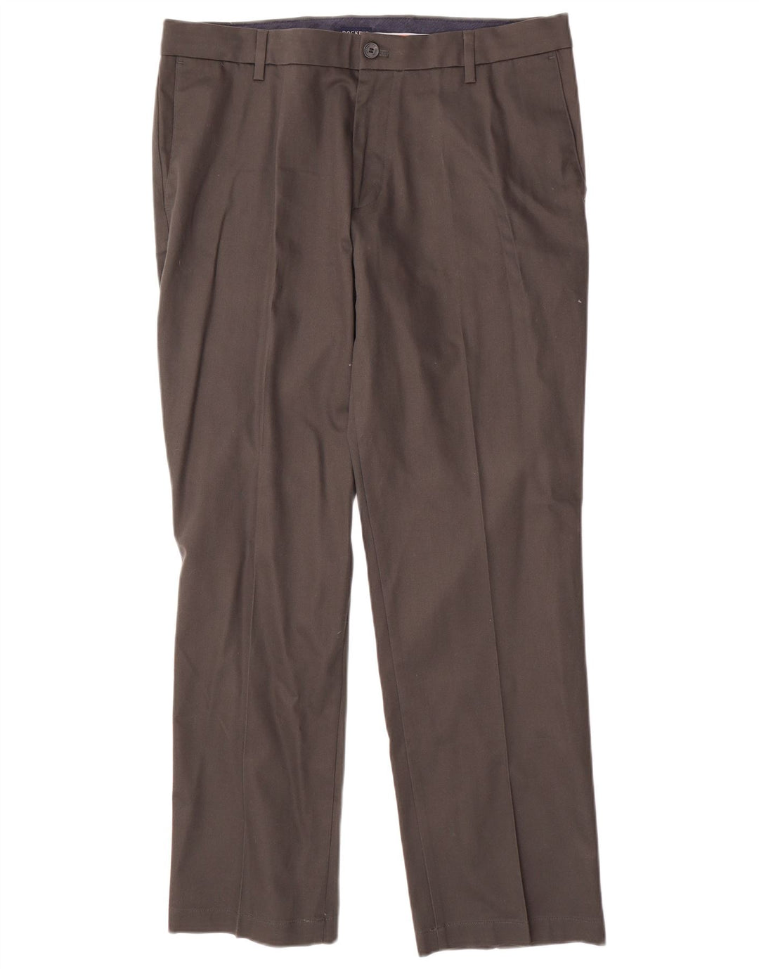 DOCKERS Pantalones chinos rectos de ajuste cómodo para hombre W36 L30 Algodón gris