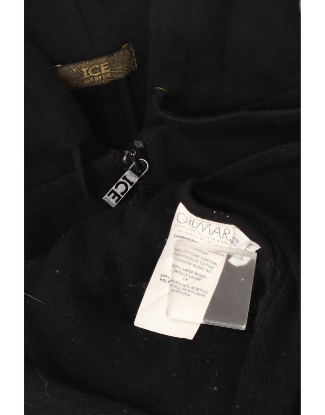 Iceberg Sudadera con capucha y cremallera para mujer IT 44 Medium Azul marino Algodón