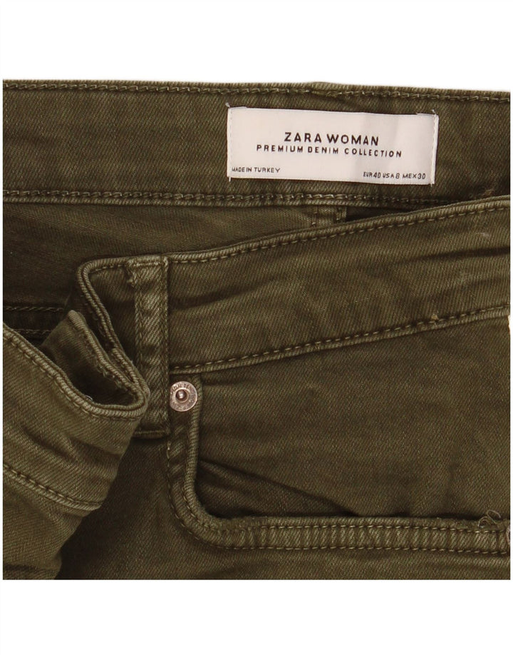Zara Jeans Slim para Mujer EU 40 Medium W30 L27 Caqui Colorblock