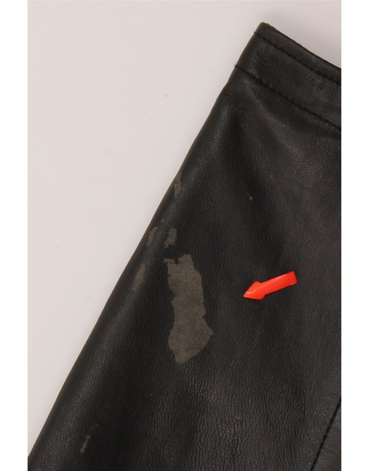 Conbipel Chaqueta Bomber De Cuero Para Hombre IT 48 Cuero Negro Mediano