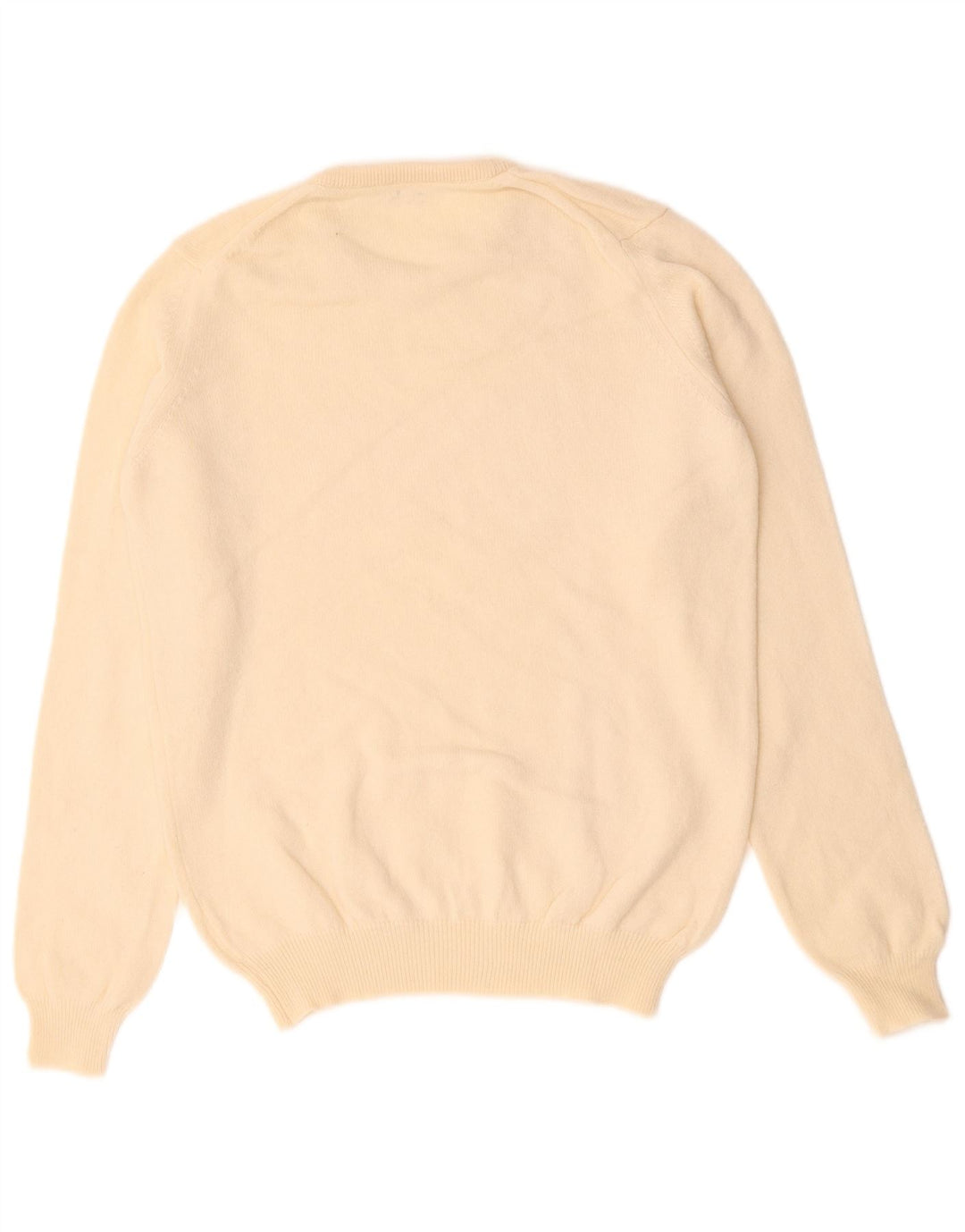 VINTAGE suéter de cuello redondo para mujer Reino Unido 14 Beige medio