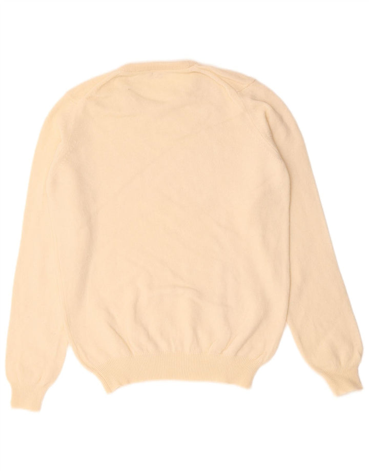 VINTAGE suéter de cuello redondo para mujer Reino Unido 14 Beige medio