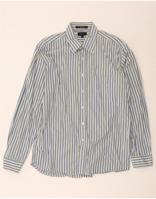 Camisa Gant Regular Fit De Algodón A Rayas Azul Grande |