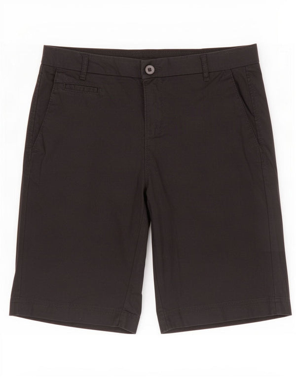 Benetton Pantalones Cortos Chinos Mujer UK 10 Small W30 Negro
