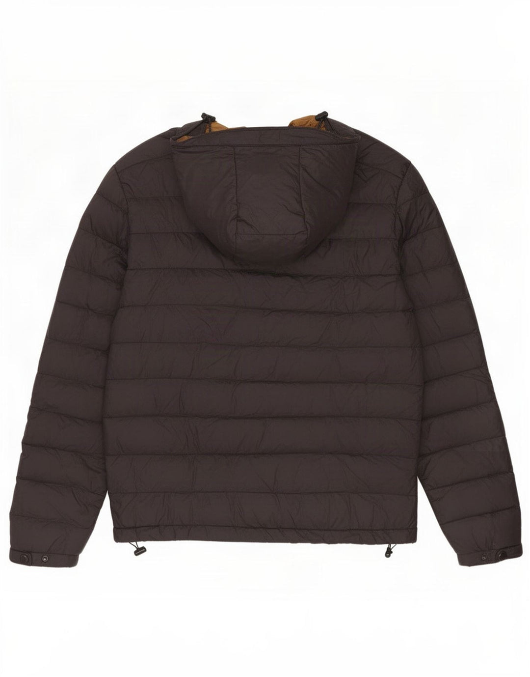 Zara Hombre Chaqueta Acolchada Con Capucha UK 38 Medium Nylon Negro