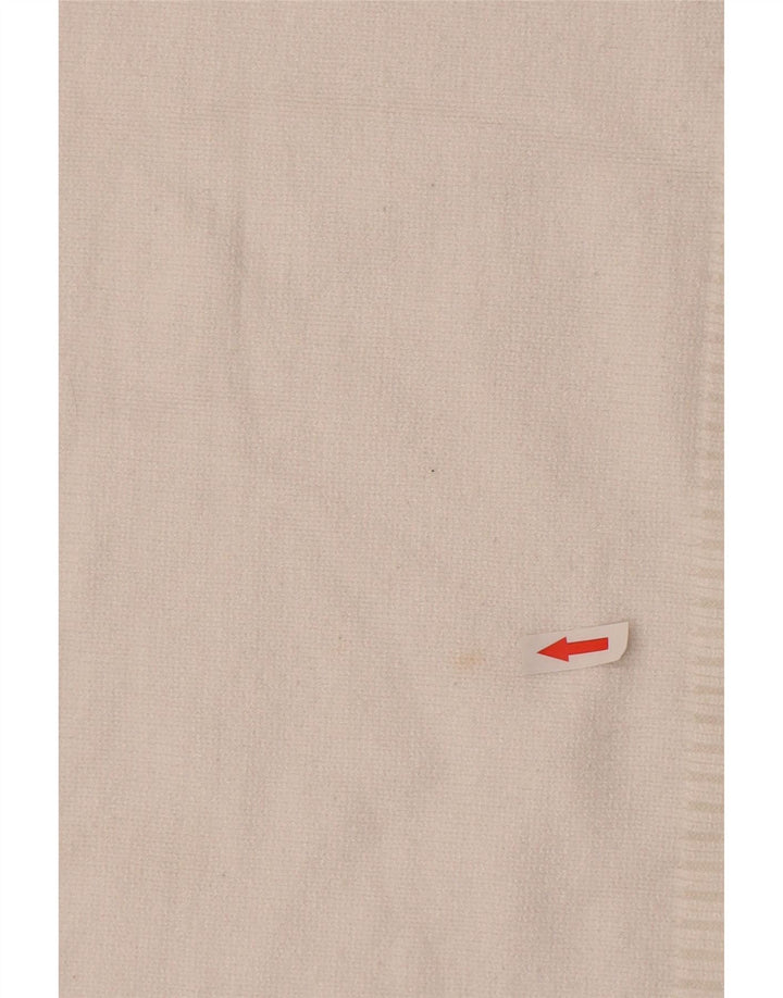 Zara Mujer Oversize Cuello Redondo Jersey Jersey UK 10 Small White Viscosa