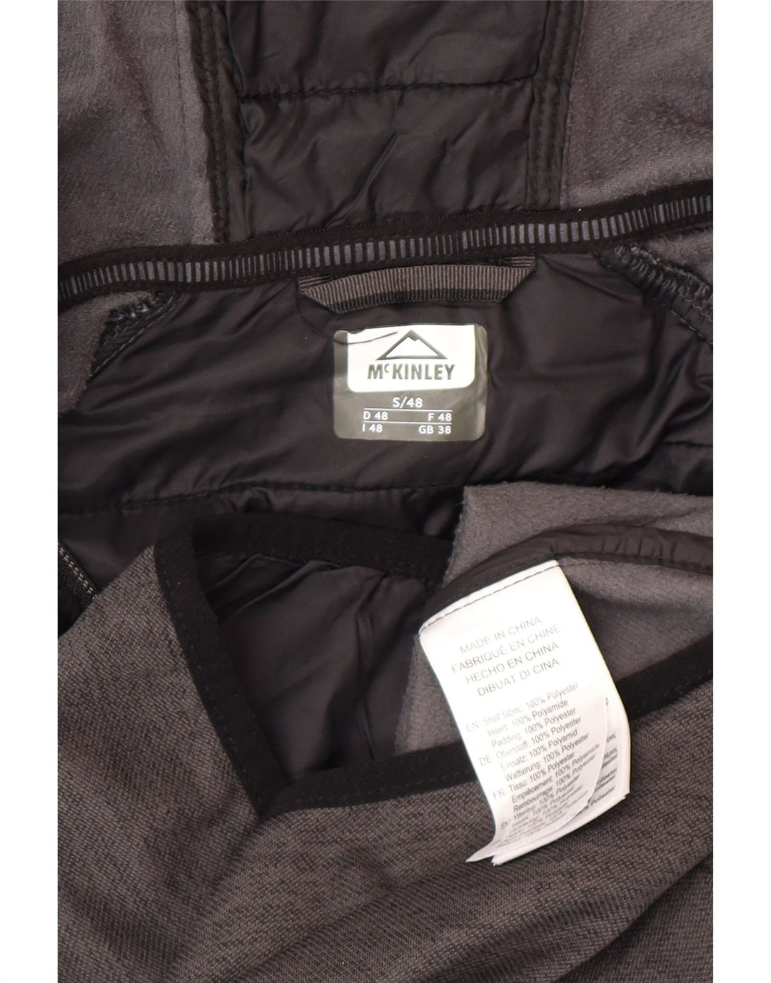 McKinley Chaqueta de chándal con capucha para hombre, talla 38, color gris pequeño