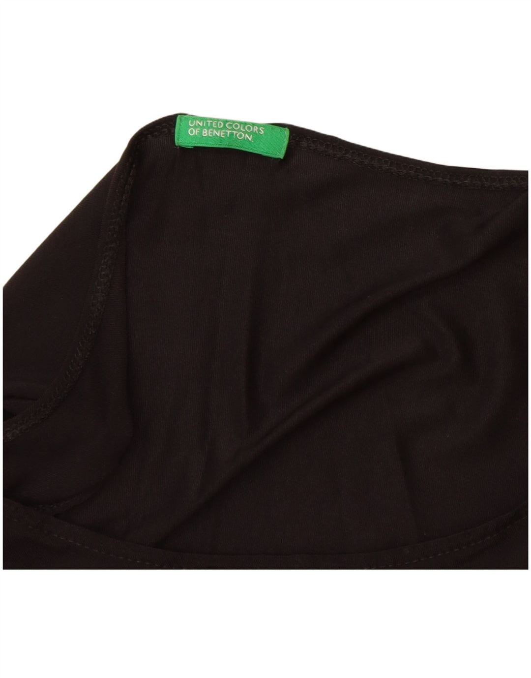 Benetton Blusa Sin Mangas Mujer ES 44 Mediano Negro Poliamida