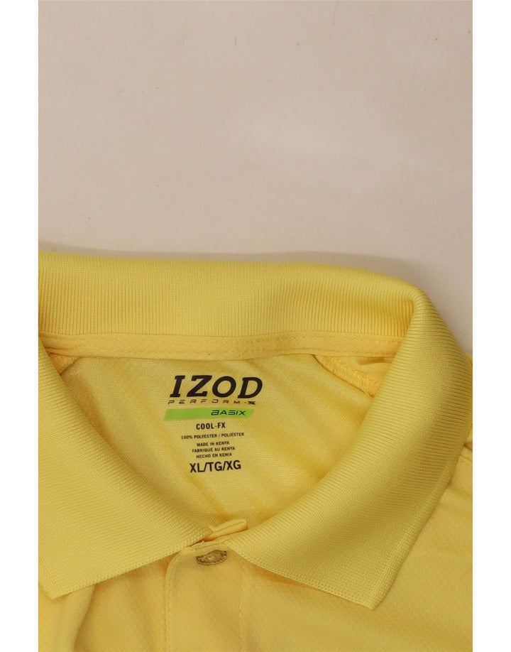 IZOD Polo de golf para hombre XL Poliéster amarillo