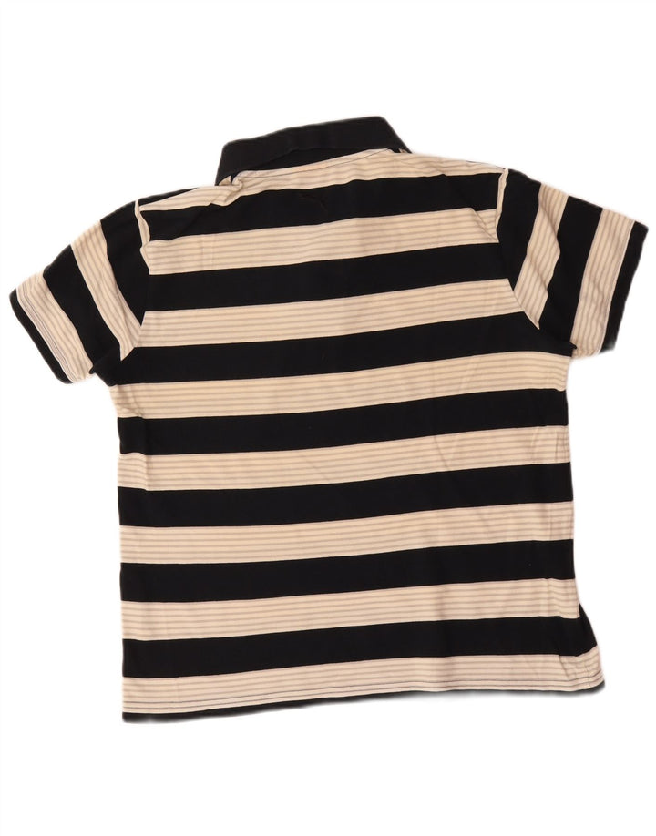 Polo Puma Hombre De Algodón A Rayas Negro Medio