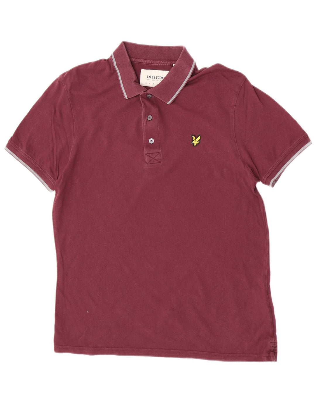 Lyle & Scott Polo Hombre Algodón Granate Medio