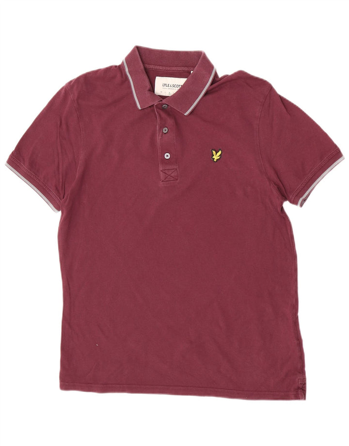 Lyle & Scott Polo Hombre Algodón Granate Medio
