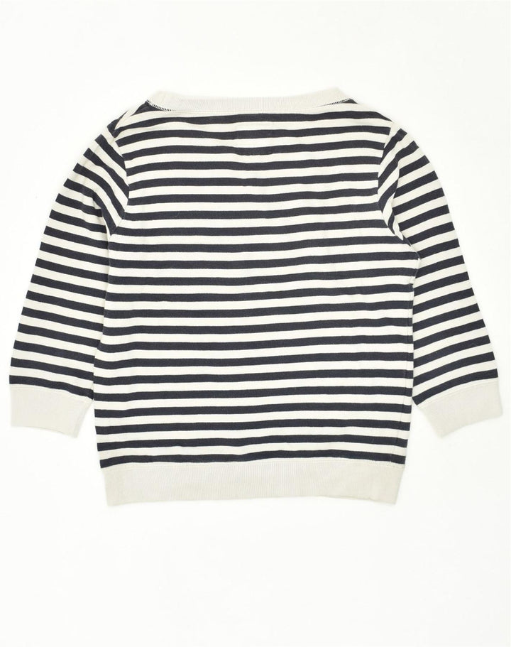 JACK WILLS Womens Sweatshirt Jumper UK 10 Small  Black Striped Cotton | Vintage Jack Wills | Thrift | Second-Hand Jack Wills | Used Clothing | Messina Hembry 