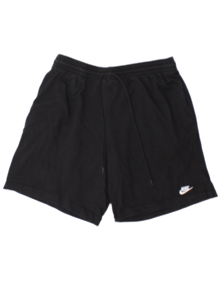 Pantalones cortos deportivos Nike para hombre de algodón negro mediano