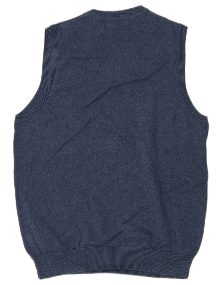 MARKS & SPENCER Camiseta sin mangas para hombre Algodón azul marino mediano