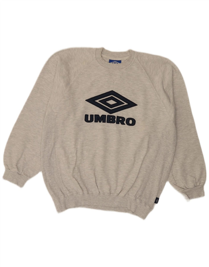UMBRO Hombre Sudadera Gráfica Jersey Grande Algodón Moteado Gris