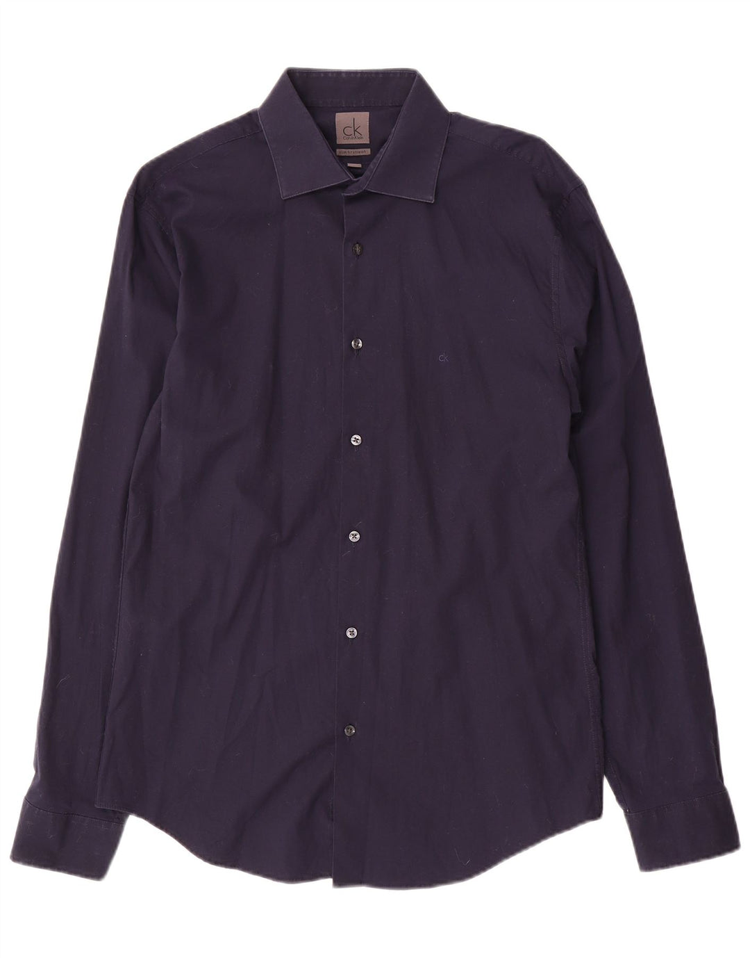 Camisa Calvin Klein Slim Fit para hombre talla 40 15 3/4 mediana azul marino