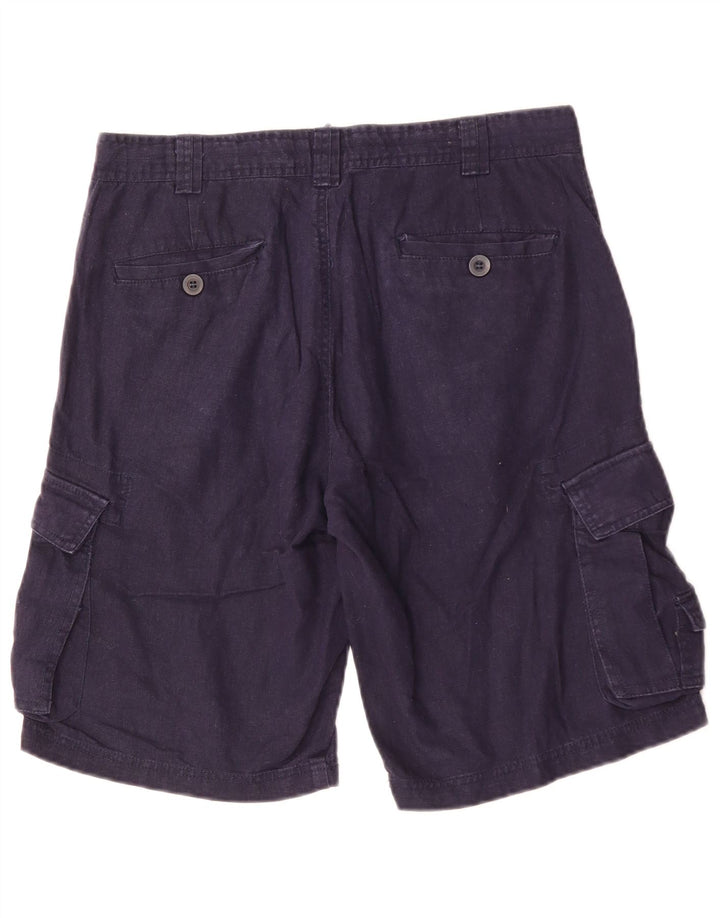 Bromfield Mens Cargo Shorts W32 Medium Azul Marino Lino