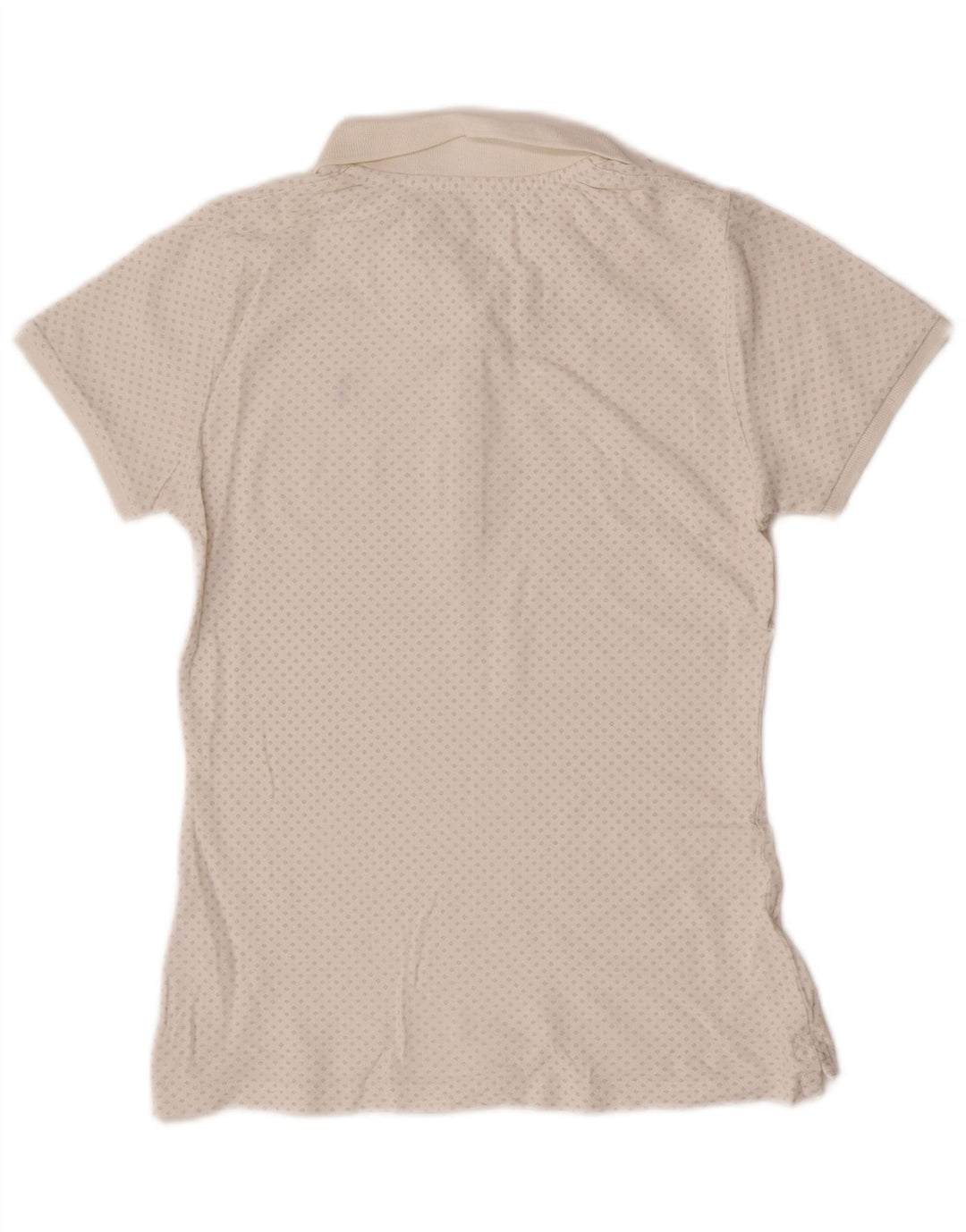 Refrigue Polo para mujer UK 10 Small White Argyle/Diamond Cotton